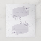  Paarse Roos Confetti Wedding Place Card Plaatskaartje (Buitenkant ongevouwen)