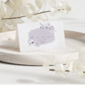  Paarse Roos Confetti Wedding Place Card Plaatskaartje