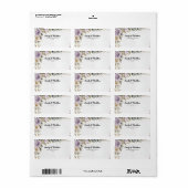 Paarse Roos Designer Retour-adreslabels Etiket (Full Sheet)