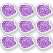 Paarse Roos Elegant Bloemenplanner Scrapbook Sheet Sticker (Voorkant)