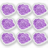 Paarse Roos Elegante Bloemen Planner Scrapbook Vel Sticker (Voorkant)