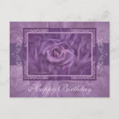 Paarse Roos en Kantwerk Ansichtkaart Briefkaart (Voorkant)