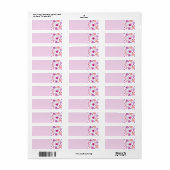 Paarse roos etiket (Full Sheet)