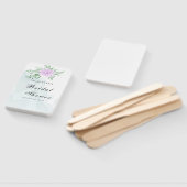 Paarse Roos Eucalyptus groen Vrijgezellenfeest Handwaaier (Niet-gemonteerd)