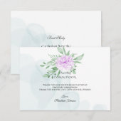 Paarse Roos Eucalyptus verlaat de communie Bedankkaart (Voorkant / Achterkant)