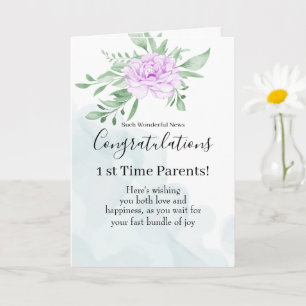 Paarse Roos Eucalyptus Zwangerschap Gefeliciteerd Kaart