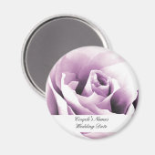 Paarse Roos Favor Magnet Sjabloon (Voorkant / Achterkant)