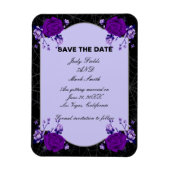 Paarse Roos Floral Spiderweb Weddenschap Magneet (Verticaal)