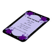 Paarse Roos Floral Spiderweb Weddenschap Magneet (Linkerzijde)