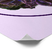 Paarse Roos Flower Bouquet Abstracte kunst Poster (Hoek)