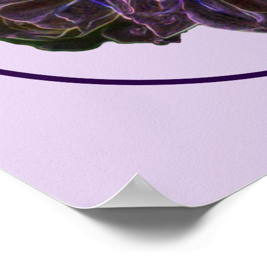 Paarse Roos Flower Bouquet Abstracte kunst Poster (Hoek)