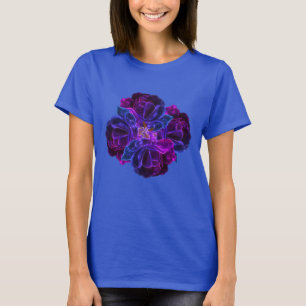 Paarse Roos Flower Bouquet Abstracte kunst T-shirt