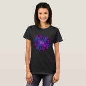 Paarse Roos Flower Bouquet Abstracte kunst T-shirt (Voorkant volledig)
