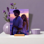 Paarse Roos Foto Bruidsmeisjes Borrel Welcome Tafe Kaart