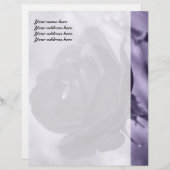 Paarse Roos gepersonaliseerde briefhoofd (Voorkant / Achterkant)