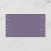  Paarse Roos Glitter Wedding Website Informatiekaartje (Achterkant)