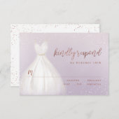 Paarse Roos Gouden Elegante Sparkle Jurk RSVP (Voorkant / Achterkant)