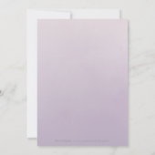 Paarse roos gouden glitterjurk quinceañera kaart (Achterkant)