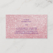 Paarse Roos Gouden Roze Wijnbartender Sommelier Visitekaartje (Achterkant)