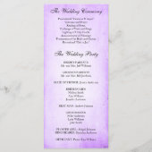  Paarse Roos huwelijksprogramma Programmakaart (Achterkant)