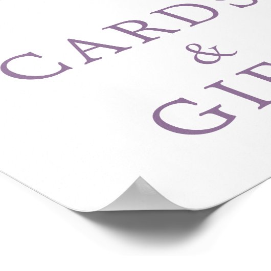 Paarse Roos - Kaarten voor Floral Shower & Gifts S Poster (Hoek)