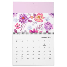 Paarse roos kalender