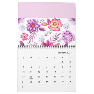 Paarse roos kalender