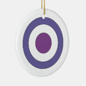 Paarse roos keramisch ornament (Rechts)