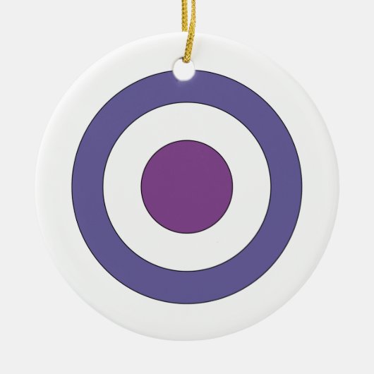Paarse roos keramisch ornament (Voorkant)