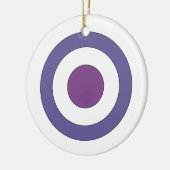 Paarse roos keramisch ornament (Links)