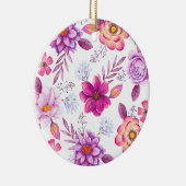 Paarse roos keramisch ornament (Rechts)