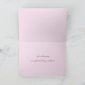 Paarse roos knop bruiloft bedankkaart landschap (Binnen)