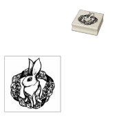 Paarse Roos Konijn Natuurliefhebbers Pasen Lente Rubberstempel (Gestempeld)