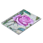 Paarse Roos Kunst uit de Duitse tuin Notitieboek (Linkerzijde)