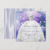 Paarse Roos Lavendel Paarse Quinceanera Kaart (Voorkant / Achterkant)