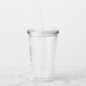 Paarse Roos Lint 40e Verjaardag Acryl Drinkbeker (Links)