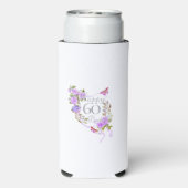Paarse Roos Lint 60e Verjaardag Koeler (Seltzer Achterkant)