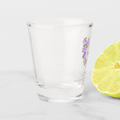 Paarse Roos Lint 60e Verjaardag Shot Glas (Links)