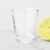 Paarse Roos Lint 60e Verjaardag Shot Glas (Rechts)