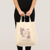 Paarse Roos Lint 60e Verjaardag Tote Bag (Voorkant (product))