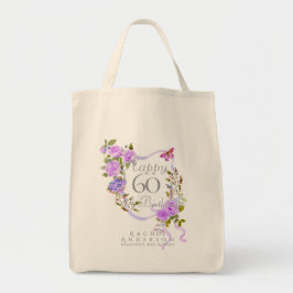 Paarse Roos Lint 60e Verjaardag Tote Bag