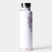Paarse Roos Lint 70e Verjaardag Waterfles (Rechts)