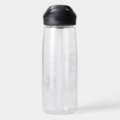 Paarse Roos Lint 70e Verjaardag Waterfles (Achterkant)