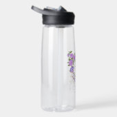 Paarse Roos Lint 70e Verjaardag Waterfles (Rechts)