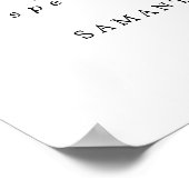 Paarse Roos Love is Sweet Wedding Dessert Bar Sign Poster (Hoek)