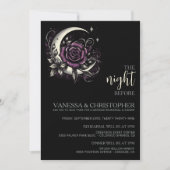 Paarse Roos maan avond voor de bruiloft repetitie Kaart (Voorkant)