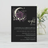 Paarse Roos maan avond voor de bruiloft repetitie Kaart (Staand voorkant)