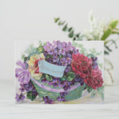 Paarse Roos Mandje Bloemen Bloesem (Staand voorkant)
