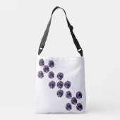 Paarse Roos met Monogram Tote Bag (Achterkant)