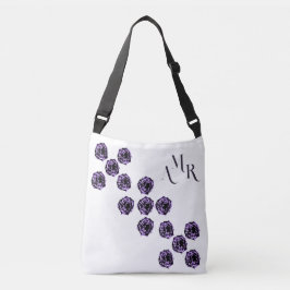 Paarse Roos met Monogram Tote Bag
